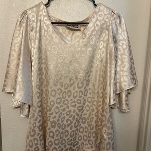 Savanna Jane Beige Leopard Print Blouse